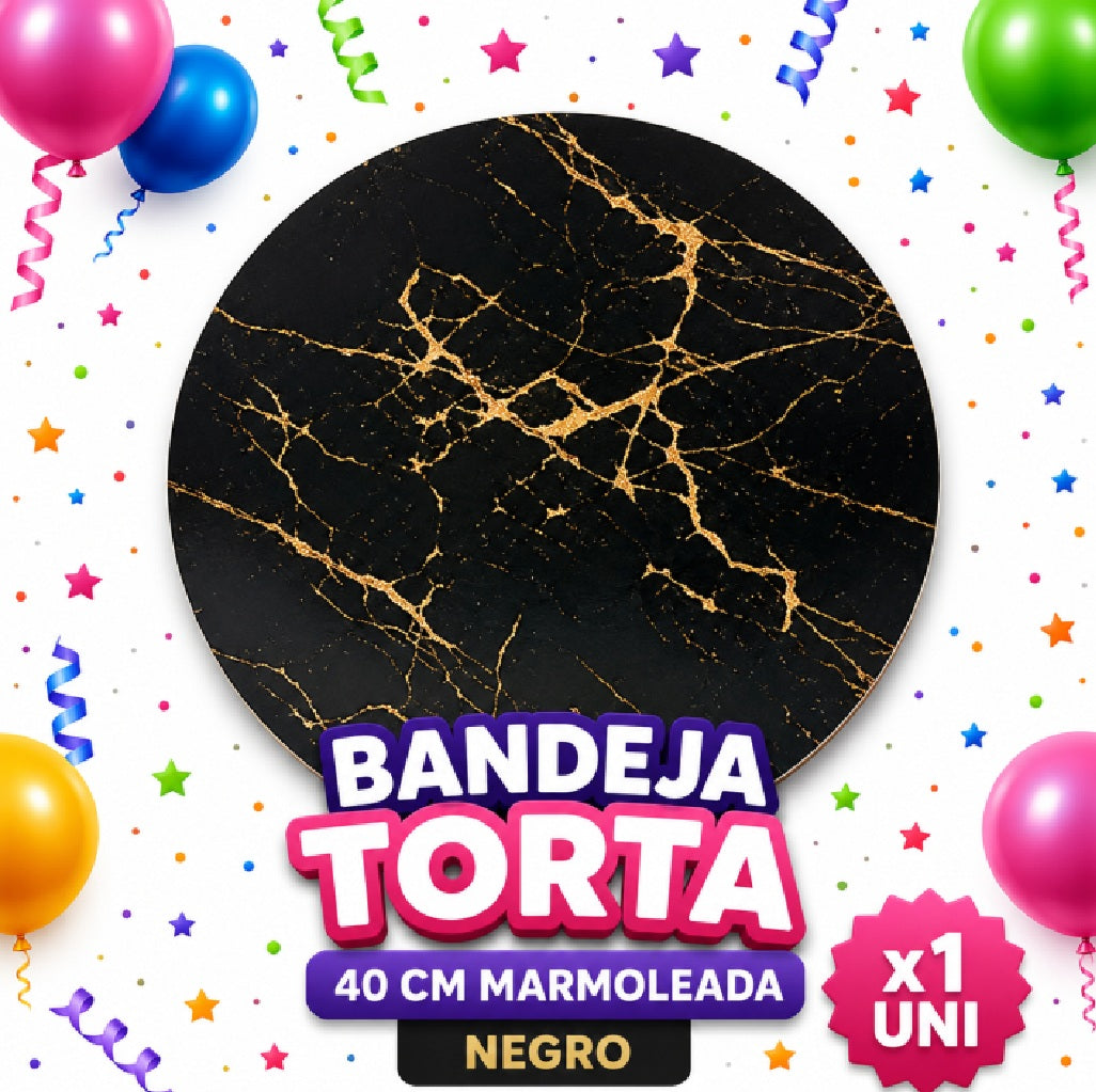 Bandejas Para Torta Marmoleadas- Banquetería - Artículos para Eventos, Cumpleaños y Celebraciones