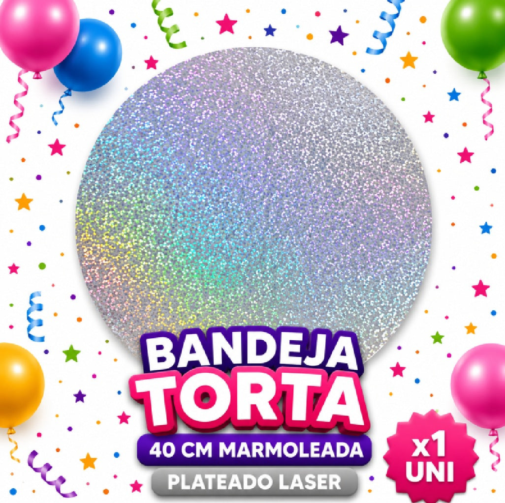 Bandejas Para Torta Marmoleadas- Banquetería - Artículos para Eventos, Cumpleaños y Celebraciones