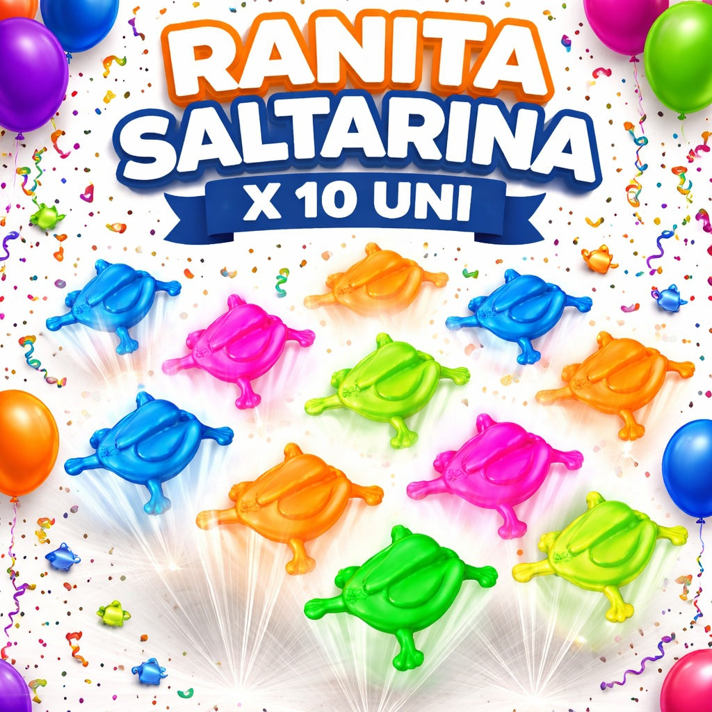 Ranita Saltarina x10 Uni – Juguetes para Cumpleaños Infantil, Piñata y Bolsas Sorpresa