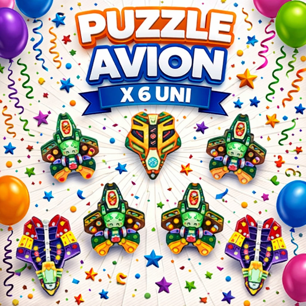 Puzzle Avión x6 Uni – Rompecabezas para Niños, Cumpleaños Infantil y Bolsas Sorpresa