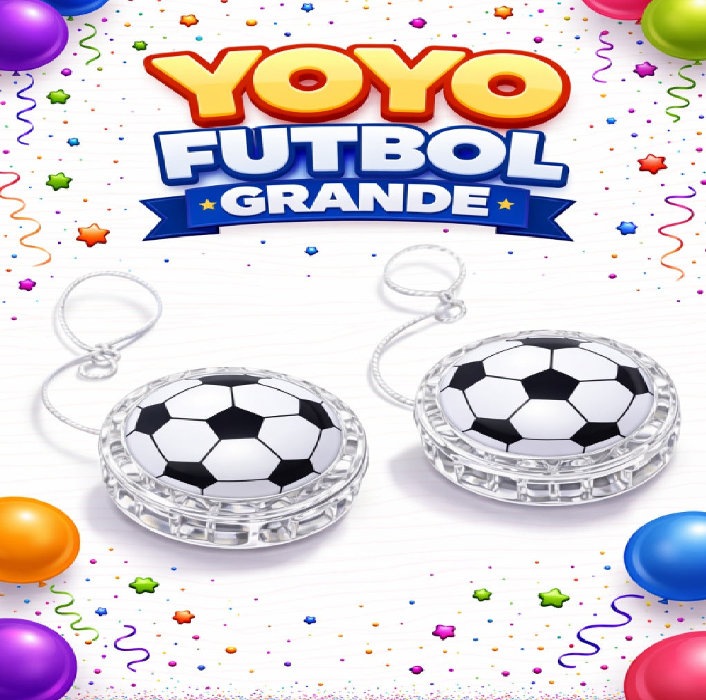 Yoyo Fútbol x2 Uni – Yoyos Infantiles de Pelota para Cumpleaños y Bolsas Sorpresa