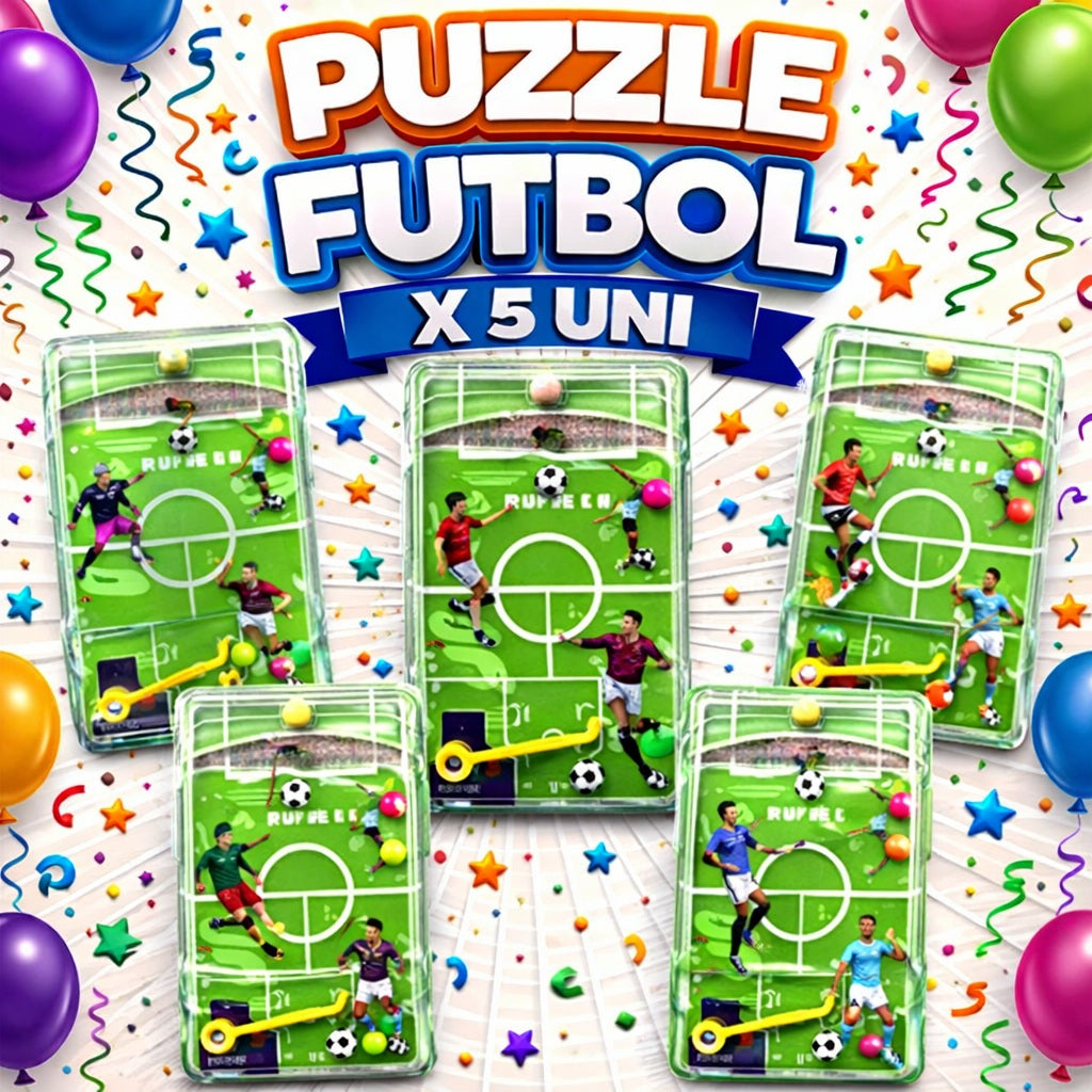 Puzzle Fútbol x5 Uni – Rompecabezas Infantil Temática Fútbol, Bolsas Sorpresa y Cumpleaños