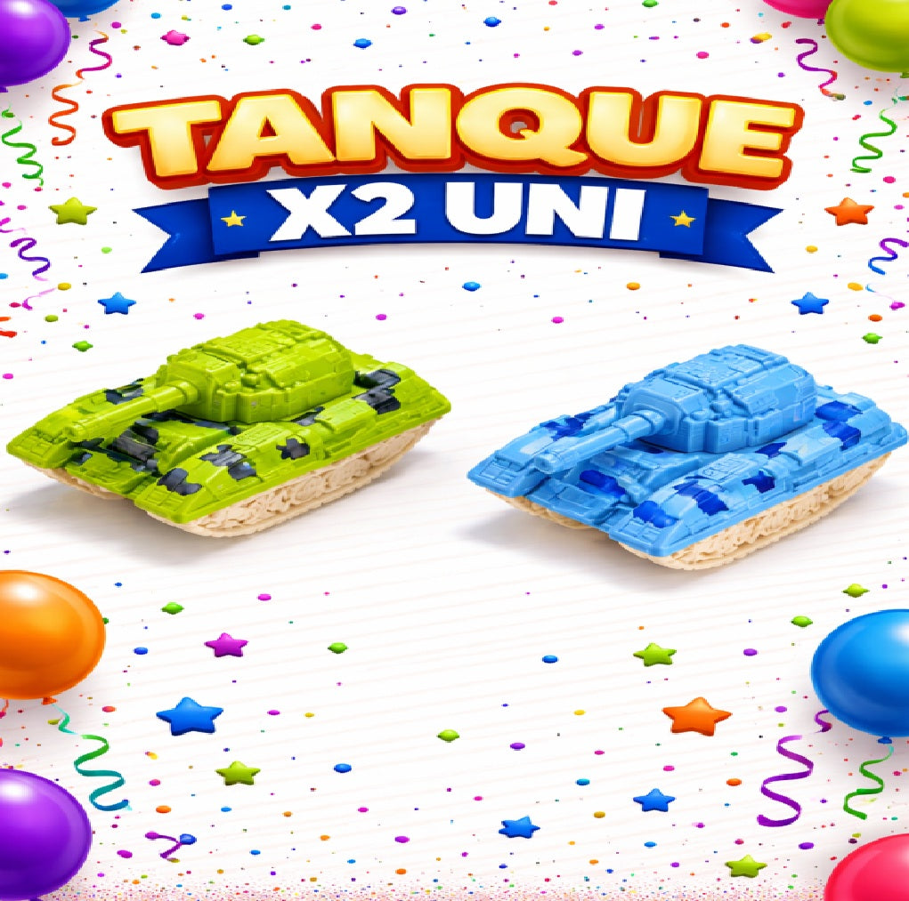 Tanque de Juguete x2 Uni – Juguetes para Cumpleaños Infantil, Piñata y Bolsas Sorpresa