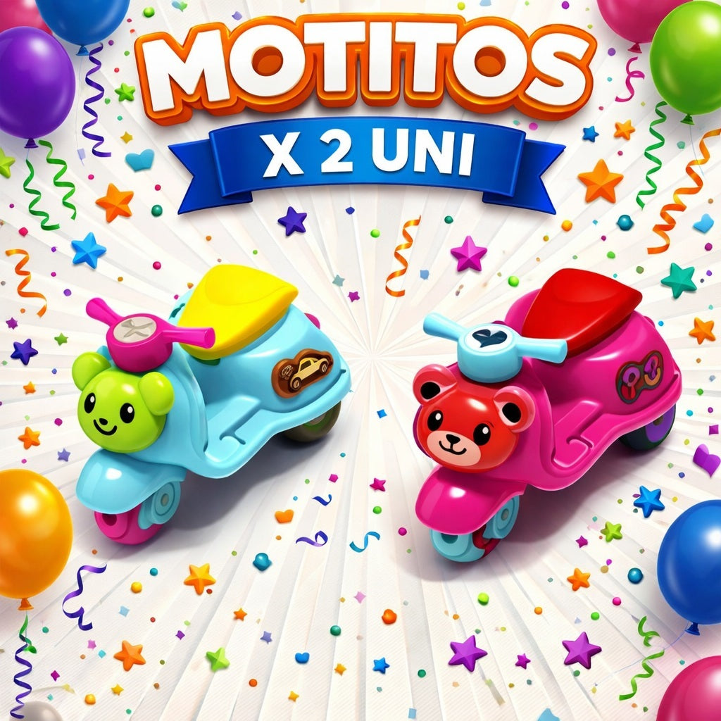 Motitos x2 Uni – Juguetes para Cumpleaños Infantil, Piñata y Bolsas Sorpresa