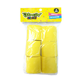 Festones Lisos 6 Und 5 cm x 10 Metros Amarillo