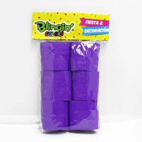 Festones Lisos 6 Und 5 cm x 10 Metros Morado