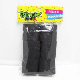 Festones Lisos 6 Und 5 cm x 10 Metros Negro