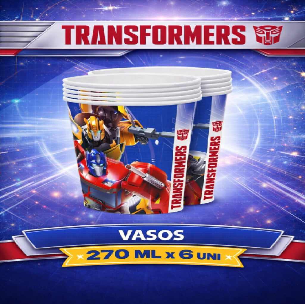 Decoración de Cumpleaños Transformers – Set de Mesa Infantil para Fiesta Temática