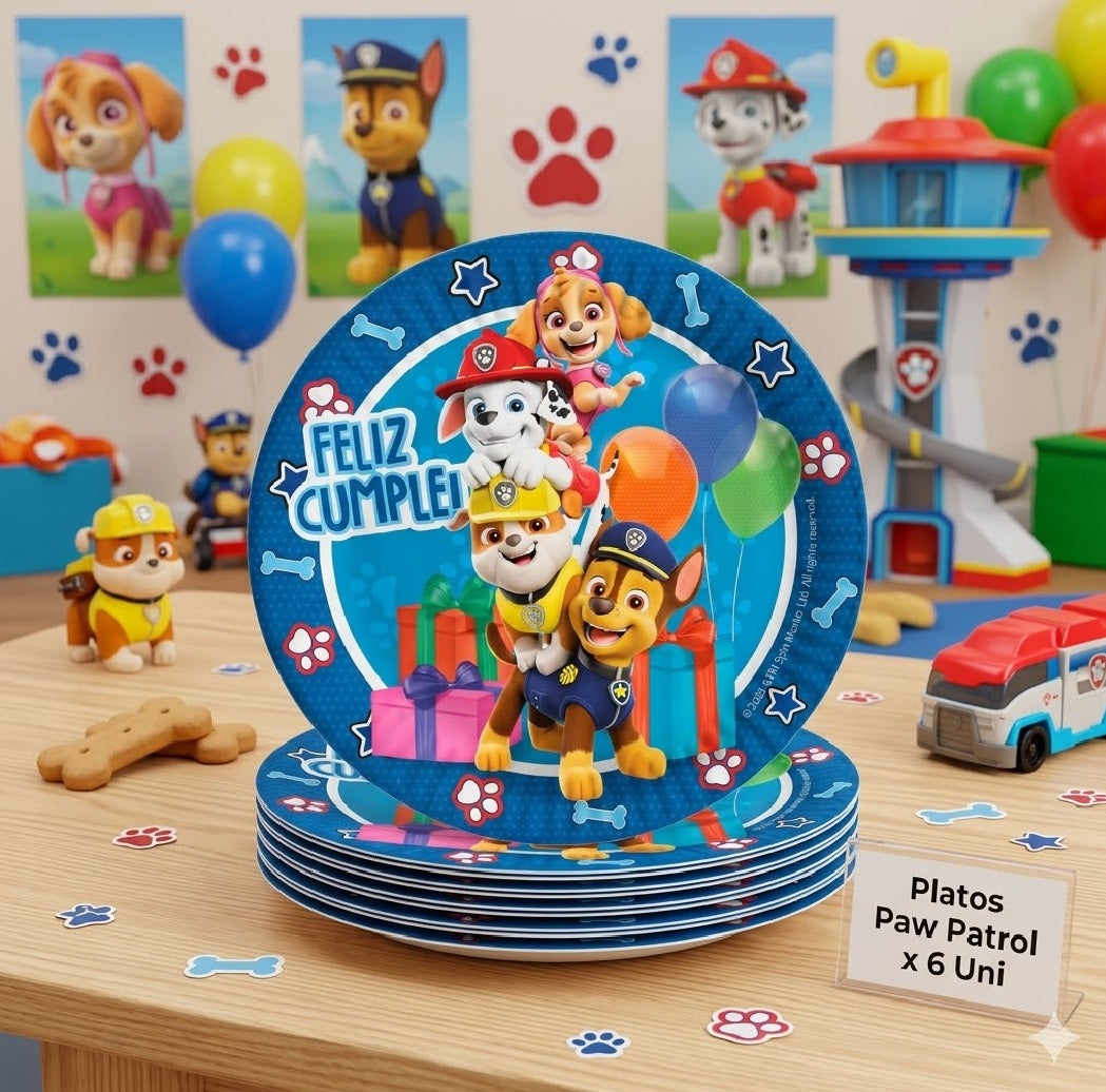 Decoración de Cumpleaños Paw Patrol – Set de Mesa Infantil para Fiesta Temática