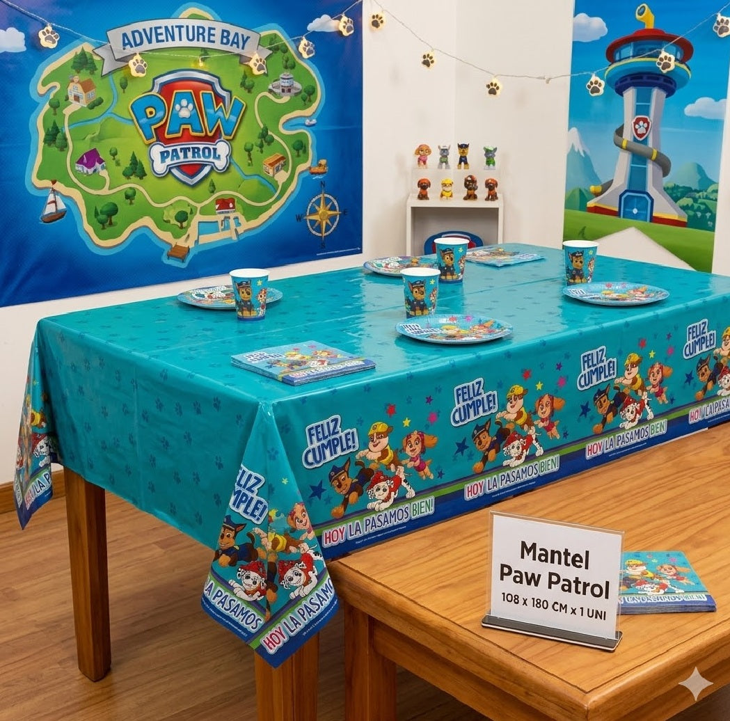 Decoración de Cumpleaños Paw Patrol – Set de Mesa Infantil para Fiesta Temática