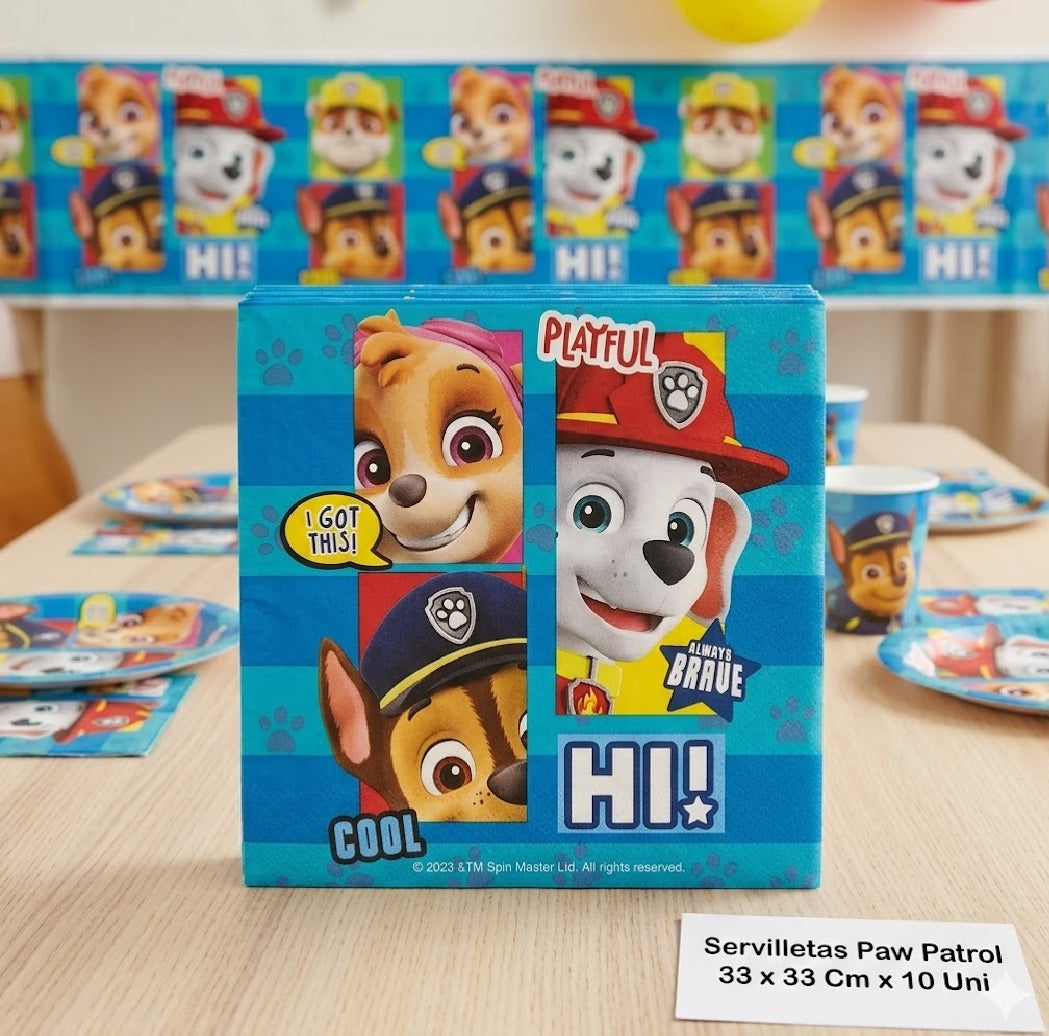 Decoración de Cumpleaños Paw Patrol – Set de Mesa Infantil para Fiesta Temática