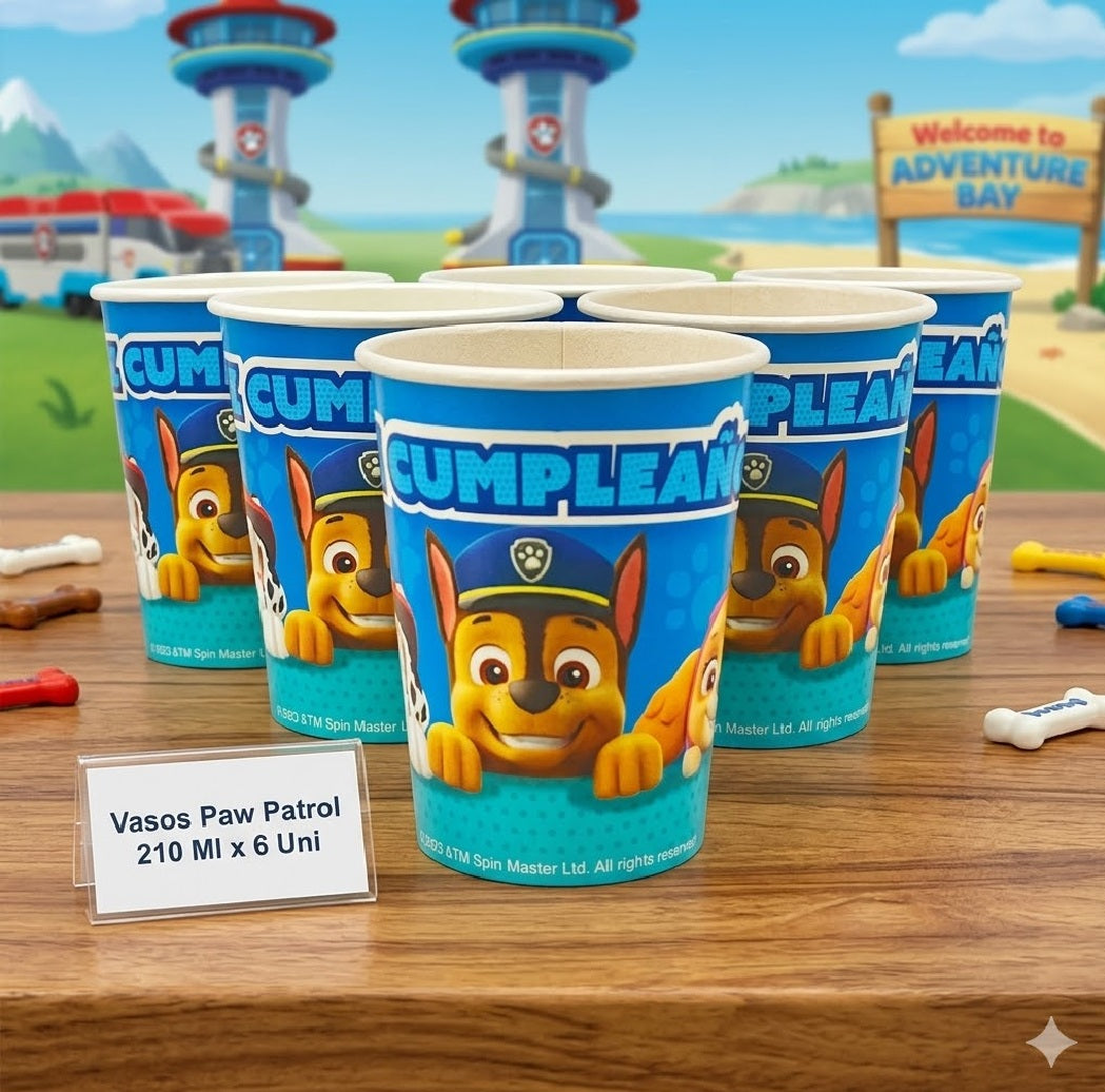 Decoración de Cumpleaños Paw Patrol – Set de Mesa Infantil para Fiesta Temática