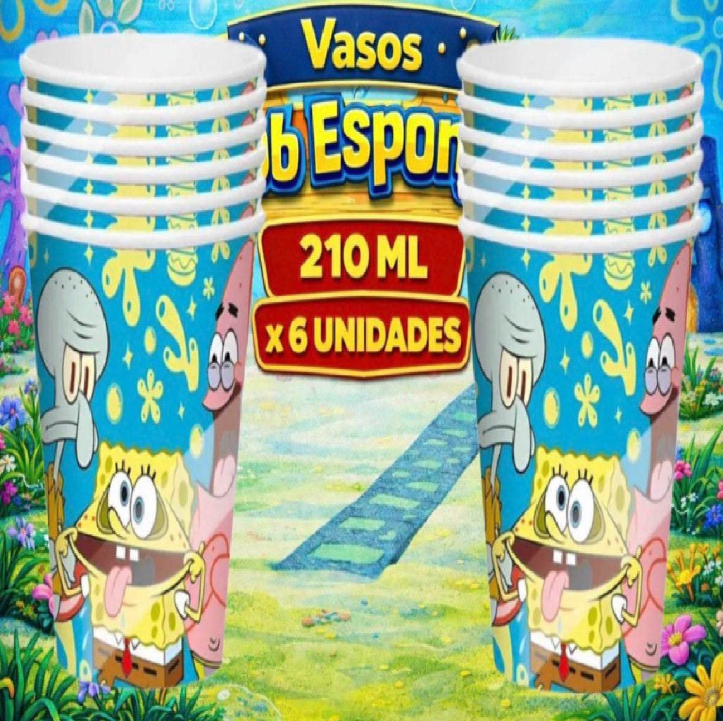 Decoración de Cumpleaños Bob Esponja – Set de Mesa Infantil para Fiesta Temática