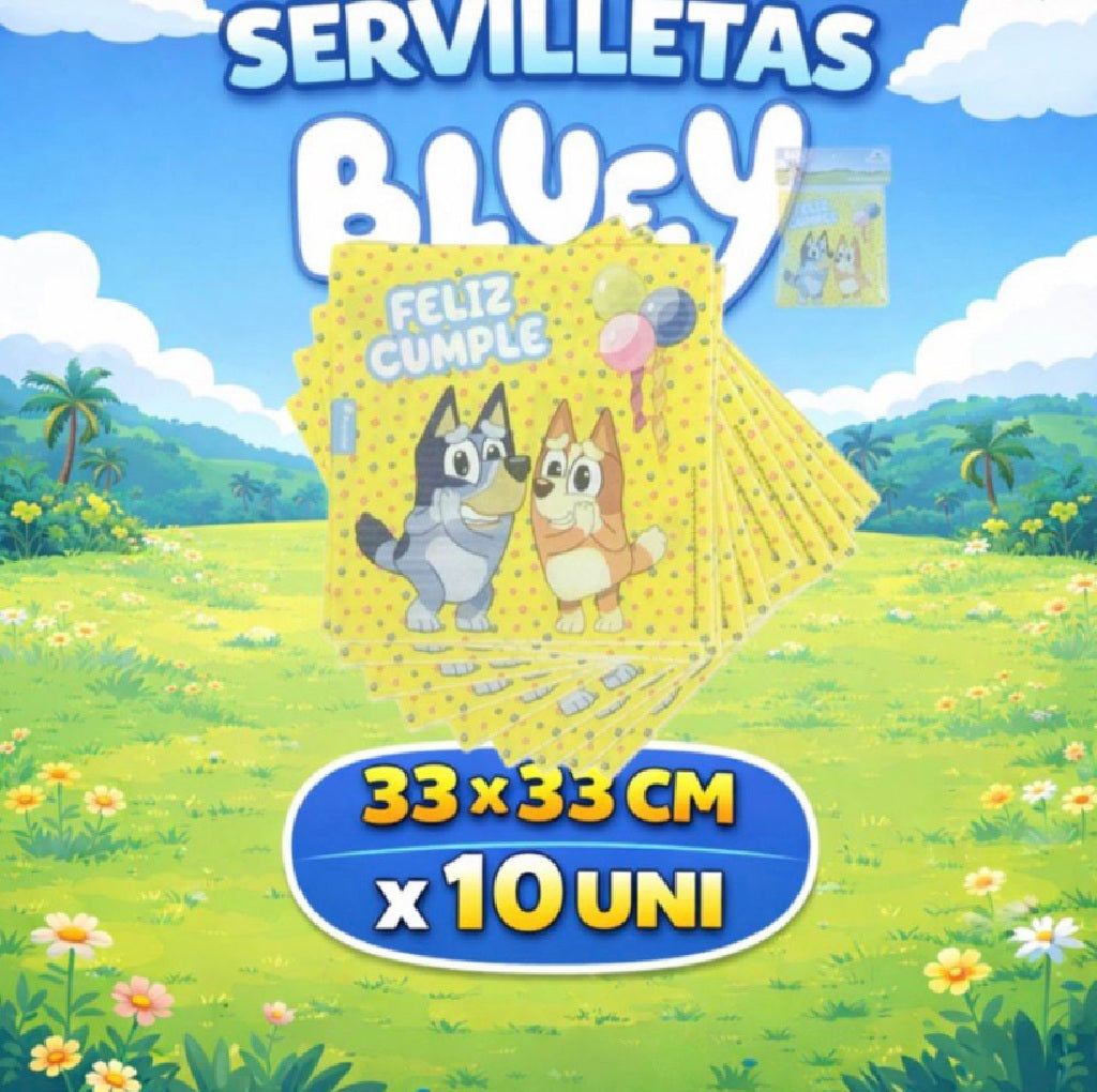 Decoración de Cumpleaños Bluey – Set de Mesa Infantil para Fiesta Temática