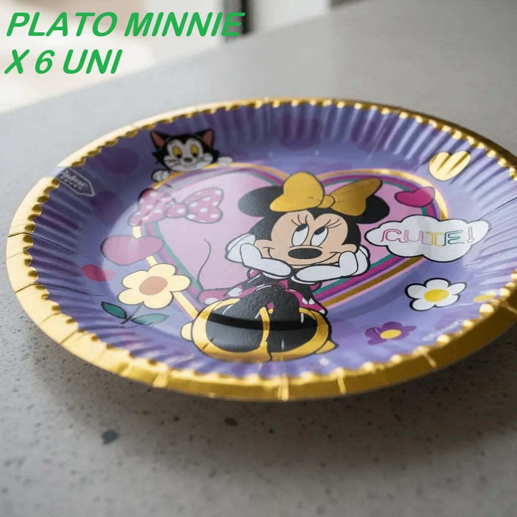 Decoración de Cumpleaños Minnie – Set de Mesa para Fiesta Infantil