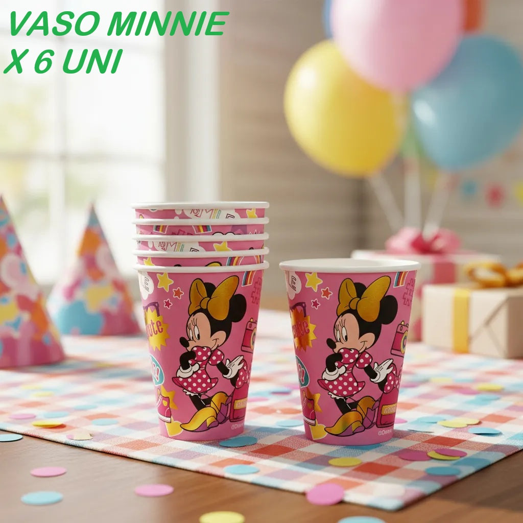 Decoración de Cumpleaños Minnie – Set de Mesa para Fiesta Infantil