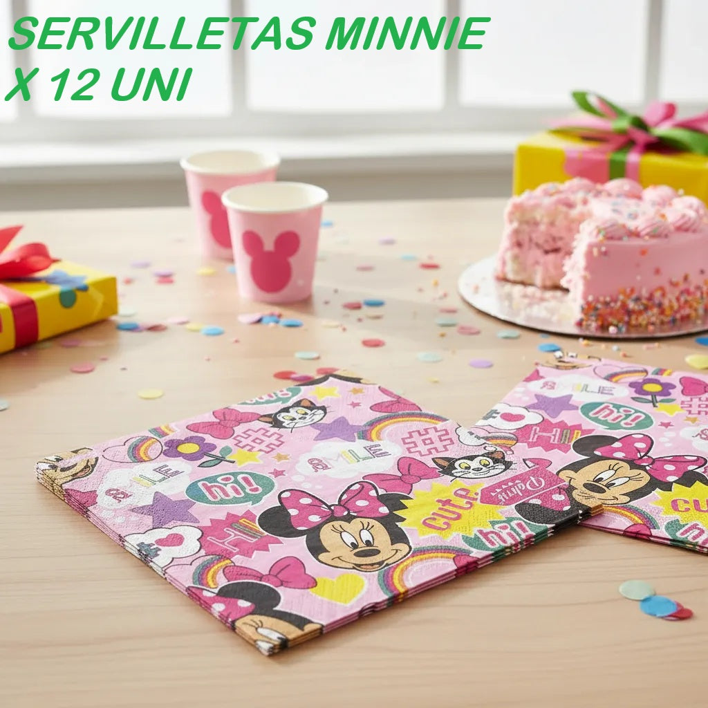 Decoración de Cumpleaños Minnie – Set de Mesa para Fiesta Infantil